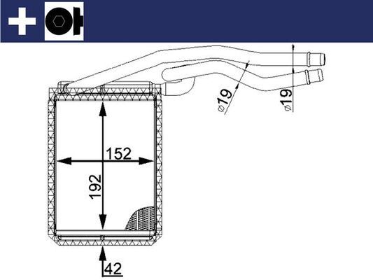 MAHLE Wärmetauscher, Innenraumheizung (AH 22 000S)