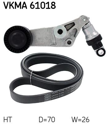 SKF Keilrippenriemensatz (VKMA 61018)