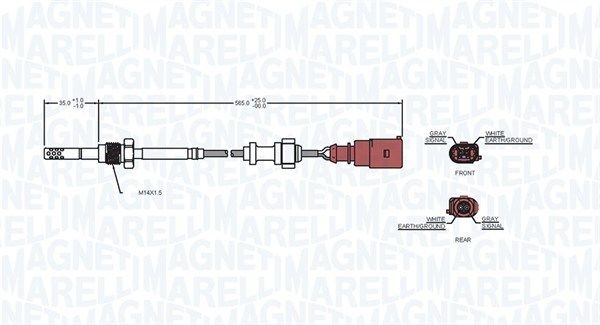MAGNETI MARELLI Sensor, Abgastemperatur (172000015010)