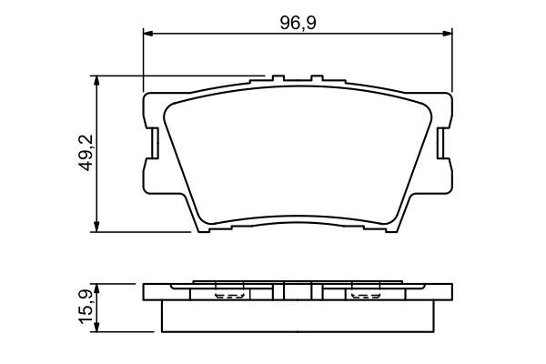 BOSCH Bremsbelagsatz, Scheibenbremse (0 986 494 346)