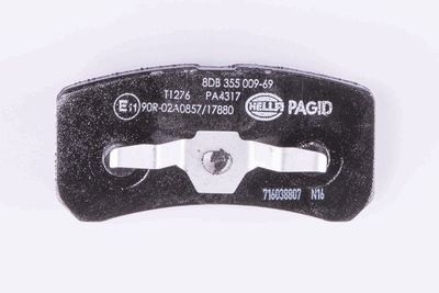 HELLA Bremsbelagsatz, Scheibenbremse (8DB 355 009-691)