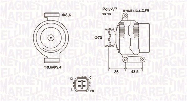 MAGNETI MARELLI Generator (063731980010)