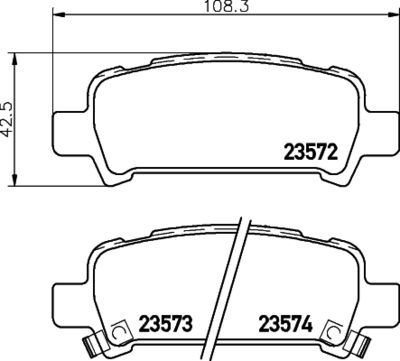 HELLA Bremsbelagsatz, Scheibenbremse (8DB 355 009-401)