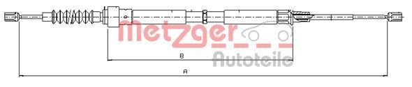 METZGER Seilzug, Feststellbremse (10.7504)