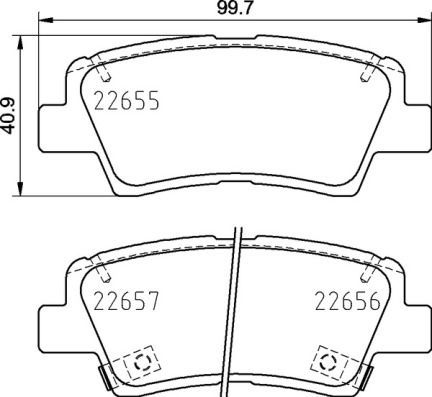 BREMBO Bremsbelagsatz, Scheibenbremse (P 30 103)
