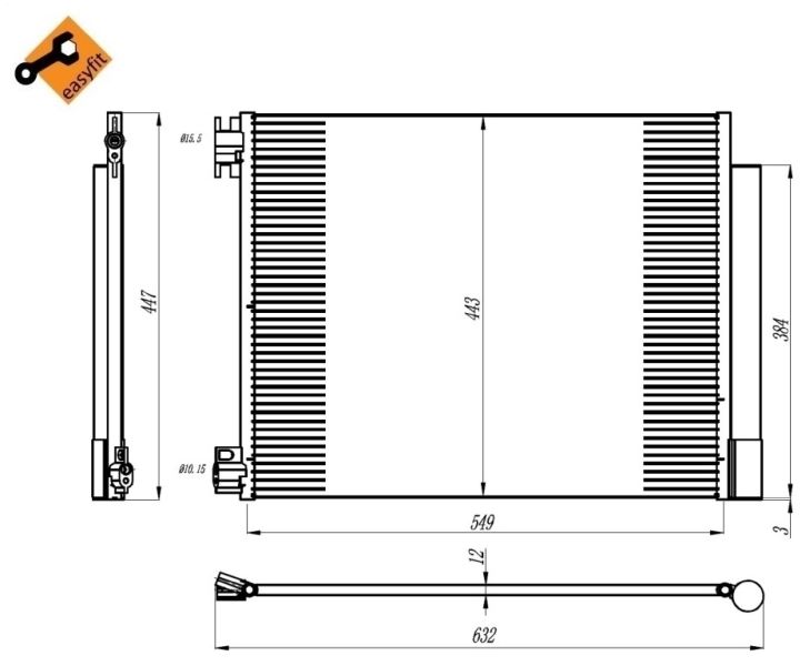 NRF Kondensator, Klimaanlage (350393) NRF Kondensator, Klimaanlage (350393)