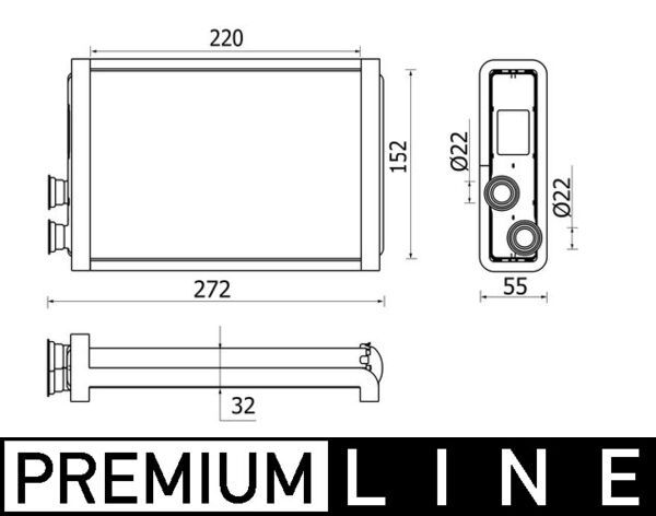 MAHLE Wärmetauscher, Innenraumheizung (AH 37 000P) Thumbnail