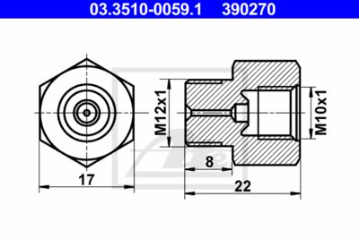 ATE Adapter, Bremsleitung (03.3510-0059.1) Thumbnail