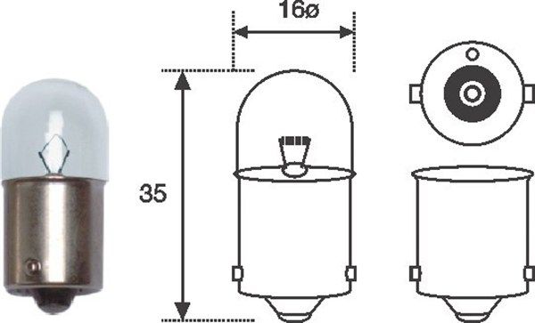MAGNETI MARELLI Glühlampe, Schlussleuchte (004008100000)
