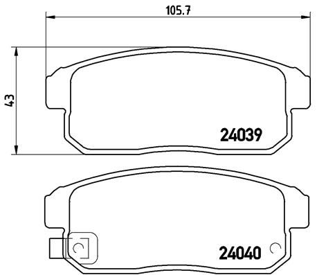 BREMBO Bremsbelagsatz, Scheibenbremse (P 49 035)