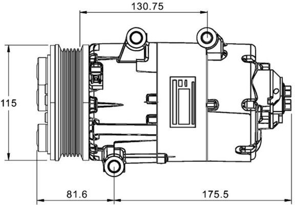 MAHLE Kompressor, Klimaanlage (ACP 1331 000P)