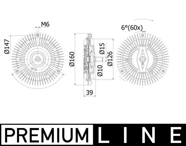 MAHLE Kupplung, Kühlerlüfter (CFC 66 001P)