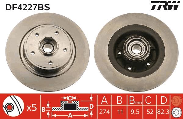 TRW Bremsscheibe (DF4227BS)