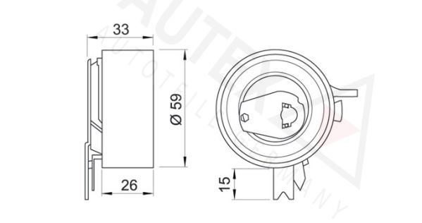 AUTEX Spannrolle, Zahnriemen (641452) AUTEX Spannrolle, Zahnriemen (641452)