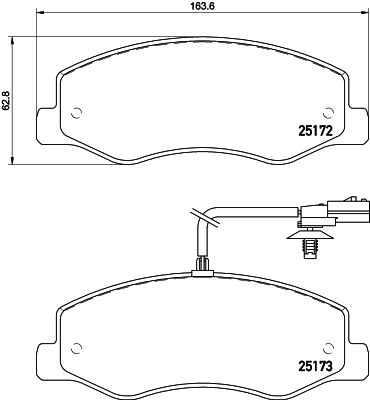 HELLA Bremsbelagsatz, Scheibenbremse (8DB 355 015-311)