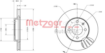 METZGER Bremsscheibe (6110026)