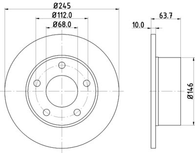 HELLA Bremsscheibe (8DD 355 102-801)