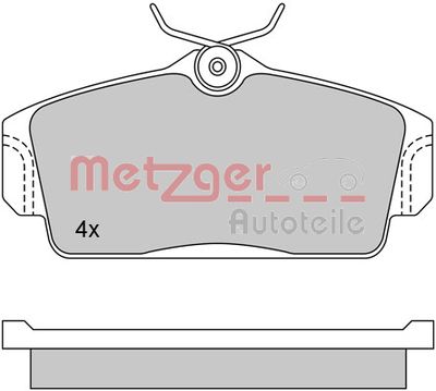 METZGER Bremsbelagsatz, Scheibenbremse (1170125)