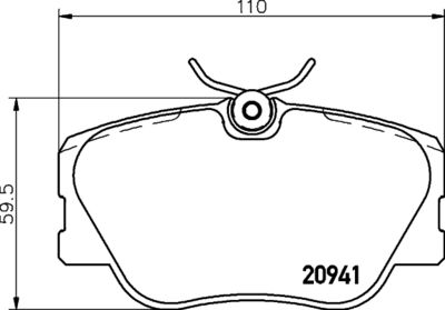 HELLA Bremsbelagsatz, Scheibenbremse (8DB 355 017-601)