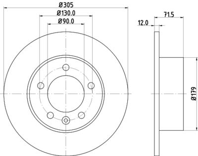 HELLA Bremsscheibe (8DD 355 129-201)