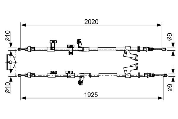 BOSCH Seilzug, Feststellbremse (1 987 482 709) Thumbnail