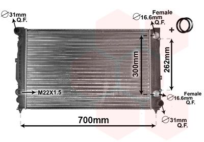 VAN WEZEL Kühler, Motorkühlung (03002125) Thumbnail