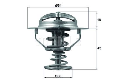 MAHLE Thermostat, Kühlmittel (TX 114 82D) Thumbnail