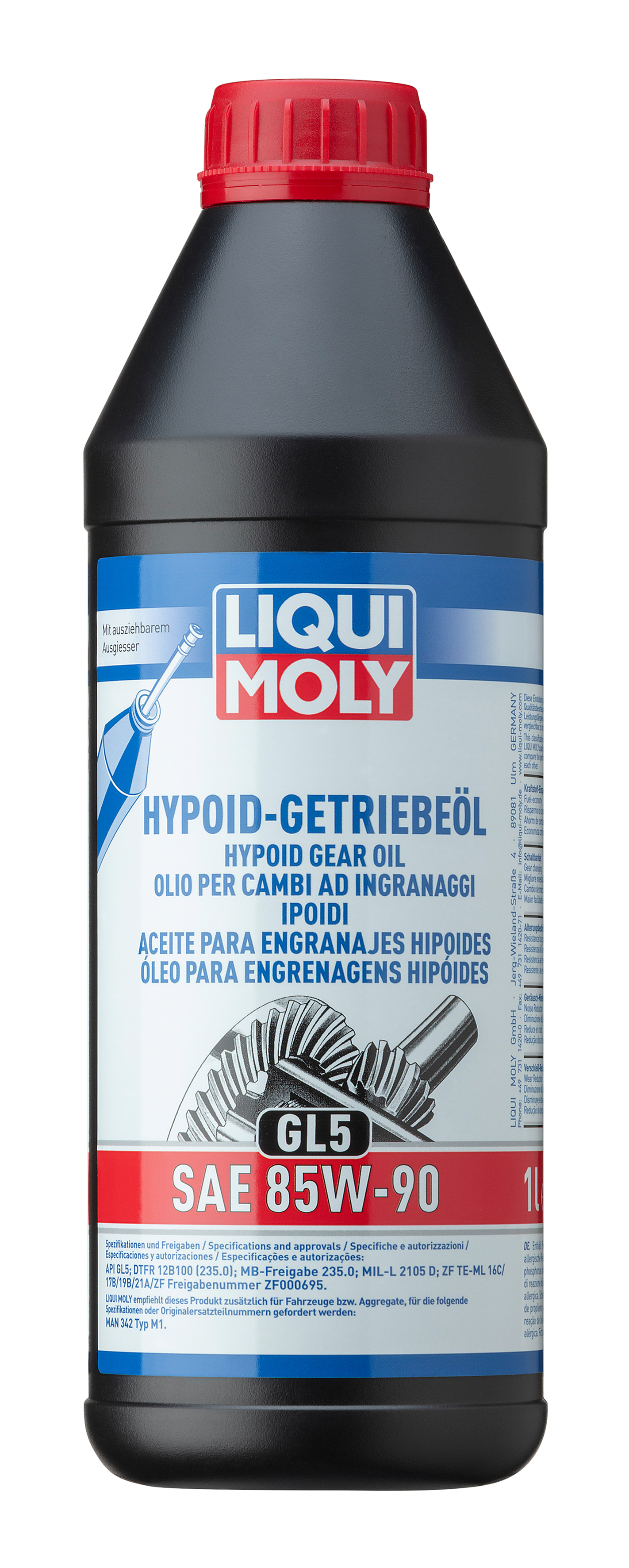 LIQUI MOLY Hypoid-Getriebeöl (GL5) SAE 85W-90, 1 l (1035)