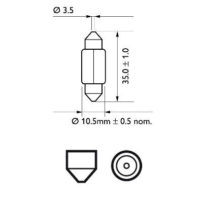 PHILIPS Glühlampe, Kennzeichenleuchte (12844B2)