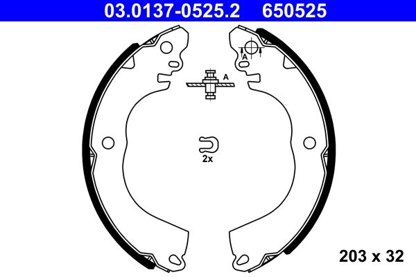 ATE Bremsbackensatz (03.0137-0525.2)