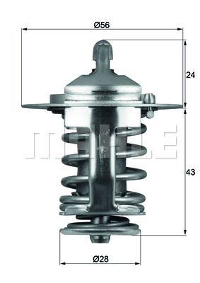 MAHLE Thermostat, Kühlmittel (TX 70 82) Thumbnail