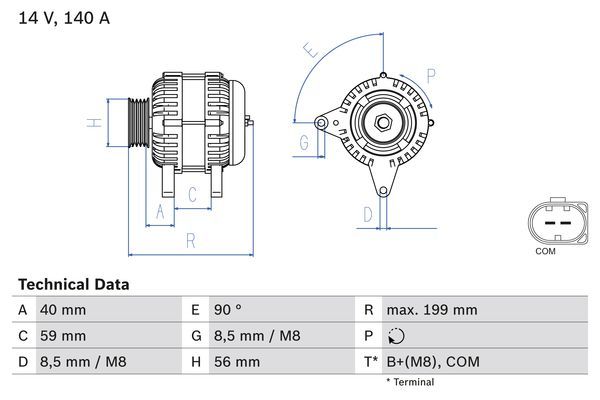 BOSCH Generator (0 986 081 160)