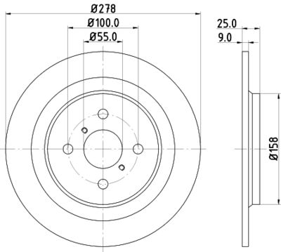 HELLA Bremsscheibe (8DD 355 114-051)