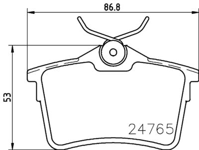 HELLA Bremsbelagsatz, Scheibenbremse (8DB 355 014-081)
