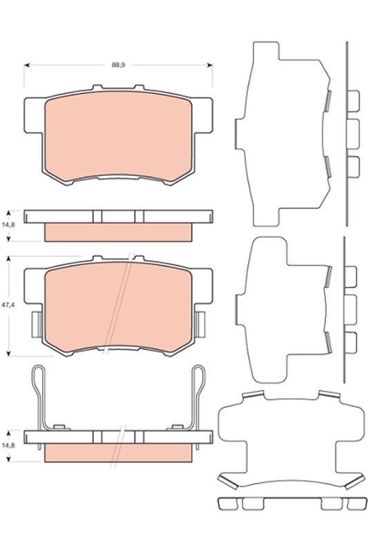 TRW Bremsbelagsatz, Scheibenbremse (GDB3447)