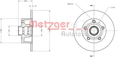 METZGER Bremsscheibe (6110043)