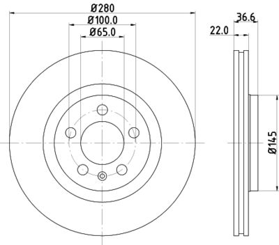 HELLA Bremsscheibe (8DD 355 127-301)