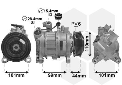 VAN WEZEL Kompressor, Klimaanlage (0600K498)