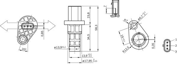 BOSCH Impulsgeber, Kurbelwelle (0 261 210 318)