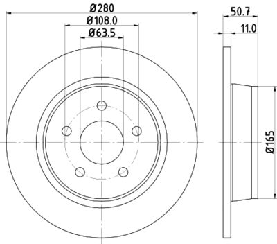 HELLA Bremsscheibe (8DD 355 118-211)