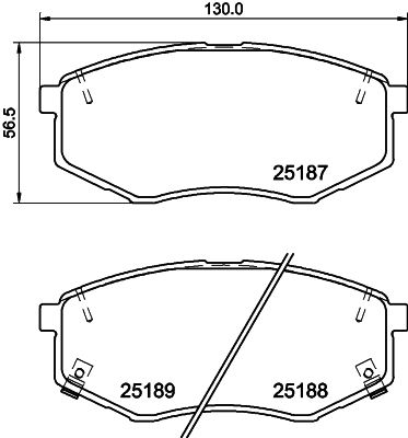 HELLA Bremsbelagsatz, Scheibenbremse (8DB 355 019-791)