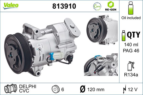 VALEO Kompressor, Klimaanlage (813910)