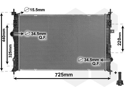 VAN WEZEL Kühler, Motorkühlung (09012710) Thumbnail