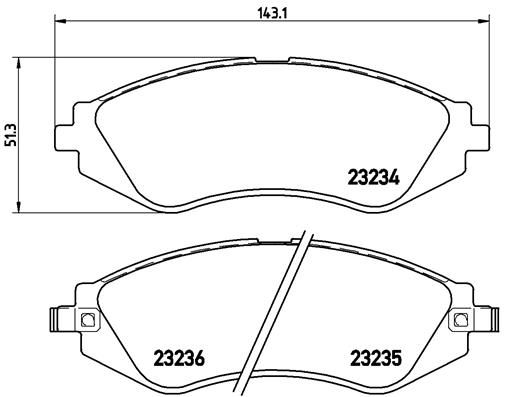 BREMBO Bremsbelagsatz, Scheibenbremse (P 15 002)