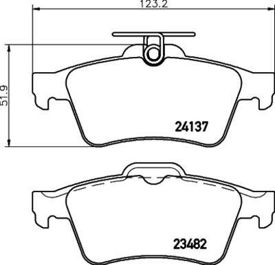 HELLA Bremsbelagsatz, Scheibenbremse (8DB 355 011-731)