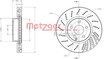 METZGER Bremsscheibe (6110501)