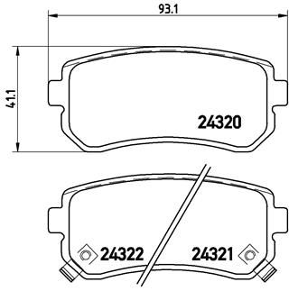 BREMBO Bremsbelagsatz, Scheibenbremse (P 30 025)