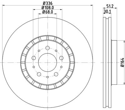 HELLA Bremsscheibe (8DD 355 128-201)