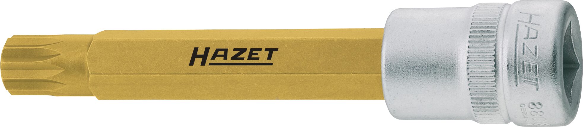 HAZET Schraubendreher-Steckschlüsseleinsatz 8808LG-8 ∙ Vierkant10 mm (3/8 Zoll) ∙ Innen Vielzahn Profil XZN ∙ M8