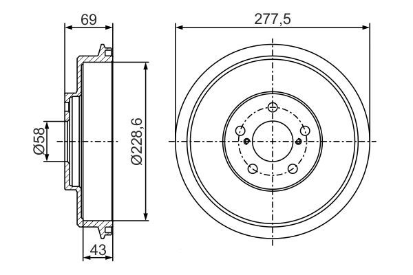 BOSCH Bremstrommel (0 986 477 279)